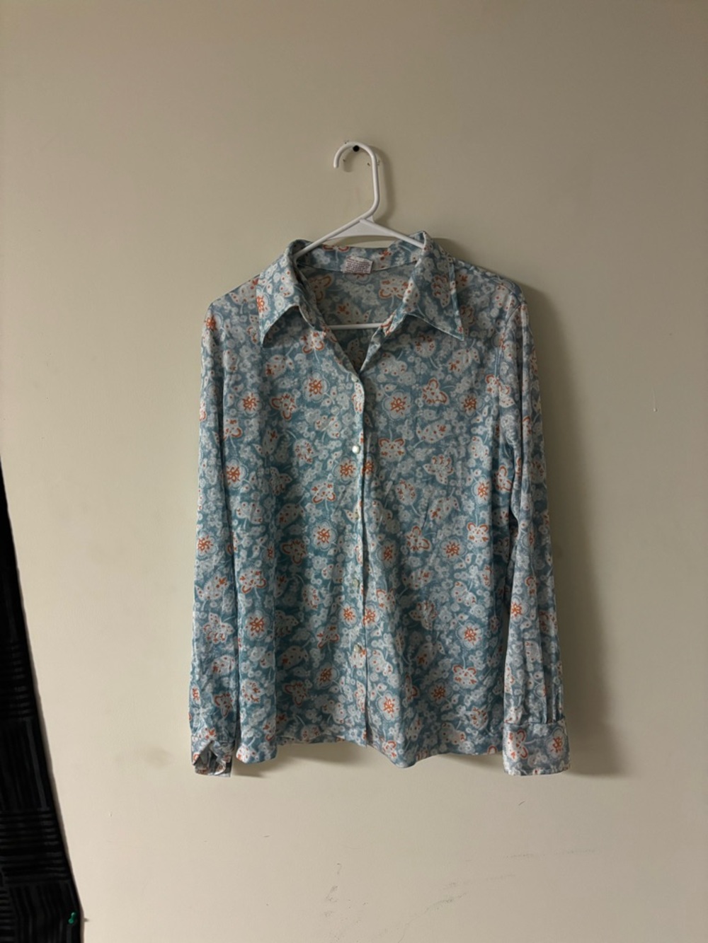 Graff Floral Pajama Top Size M (Approx) Button Front Cozy Lounge Sleepwear